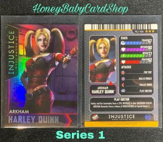 Injustice Arcade Series 1 Oop Card 70 Arkham Harley Quinn Power Rare Holofoil