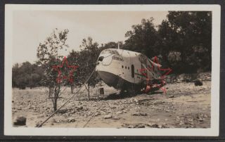 Old Photo Qantas Vh - Abe Flying Boat Coorong Blown Ashore Darwin Australia 1938