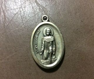 Vintage St.  Peregrine / Madonna Religious Medal Catholic Devotional Medal