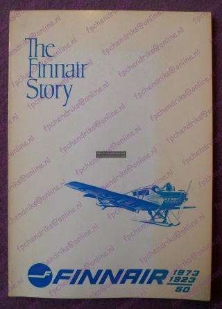 Book Brochure - The Finnair Story - 50 Years 1923 - 1973 - English 88 Pages