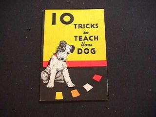 10 Tricks To Teach Your Dog 1933 Bulletin William Cooper & Nephews,  Chicago