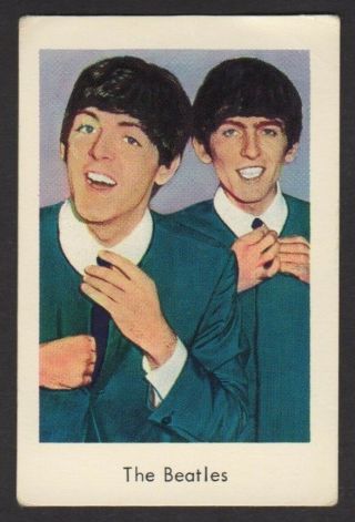 The Beatles - Paul & George - 1965 Vintage Swedish Pop Stars Set Gum Card