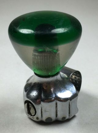 Vintage Green and Clear Steering Wheel (Spinner) / Suicide Knob Chrome Knob 4