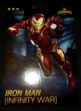 Marvel Contest Of Champions Dave And Busters Cards - Iron Man Infinity War Nonfoil