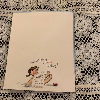 Vintage Greeting Card Nude Birthday Norcross Girl Shower Susie Q Towel 3