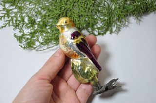 Bird Birdie Russian Vintage Glass Christmas Ornament Christmas/new Year