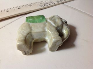 VINTAGE PORCELAIN ELEPHANT FIGURE PIN CUSHION MADE IN JAPAN TRUNK DOWN 4