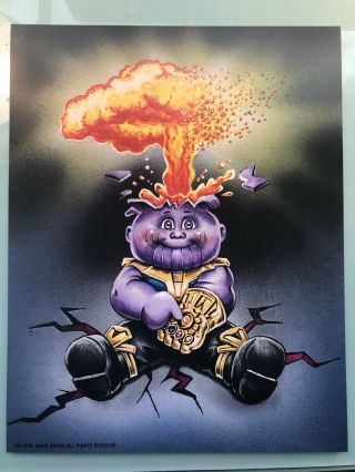 Garbage Pail Kids 11 X 14 Poster Print - Thanos Adam Bomb - By David Gross