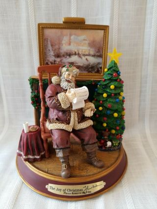 Thomas Kinkade Light Up Holidays Santa Claus Figurine The Joy Of Christmas