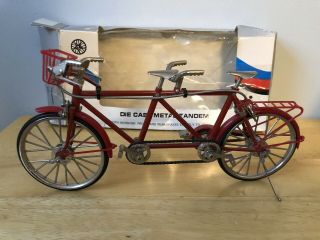 Die Cast Vintage Antique Metal Tandem Bicycle,  Scale 1:10 My - 0054 Collectible
