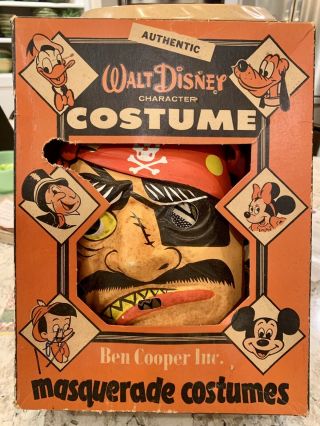 Vintage Halloween Costume In Box/walt Disney - Captain Hook
