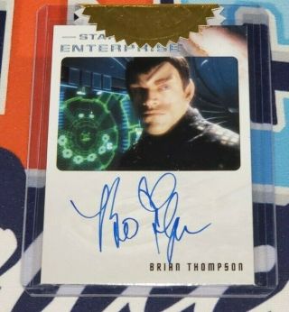 Star Trek Enterprise Archive Heroes Villains Brian Thompson Autograph