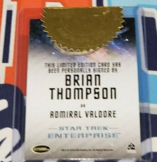 Star Trek Enterprise Archive Heroes Villains Brian Thompson Autograph 2