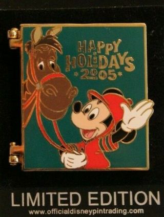 Disney Wdw Happy Holidays 2005 Card Saratoga Resort Mickey Christmas Le 1000 Pin
