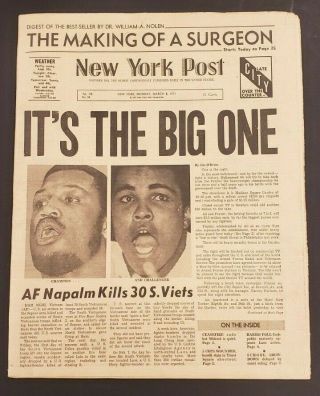 1971 Mar.  8 York Post Newspaper Frazier & Ali Its The Big One Pg 1 - 56
