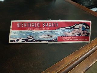 Vintage 1930s Nide Mermaid Brand Pinup Theme Prophylactics Condom Envelope -.