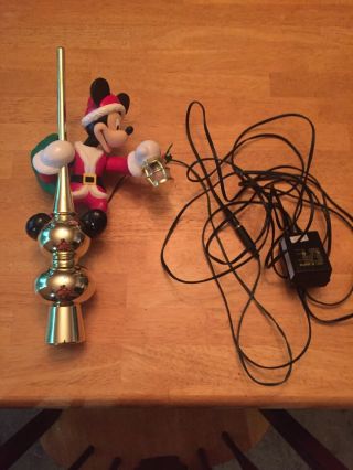 1995 Mr.  Christmas Animated Mickey Mouse Lighted Tree Topper And