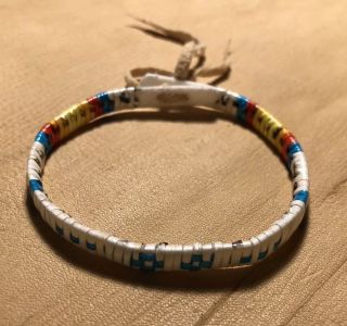 1 Totally Awesome Lakota Sioux Porcupine Quilled Bracelet Quilled On Rawhide