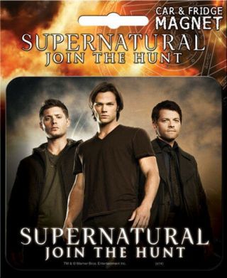 Supernatural Tv Series Sam,  Dean And Castiel Trio Car Magnet,