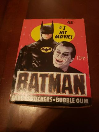 1989 Topps Batman 36 Pack Box Series 1 Cards Stickers Jack Nicholson