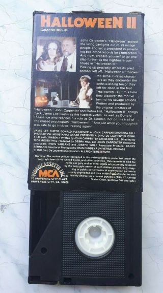 HALLOWEEN 2 - 1981 - Betamax Beta - RARE 2