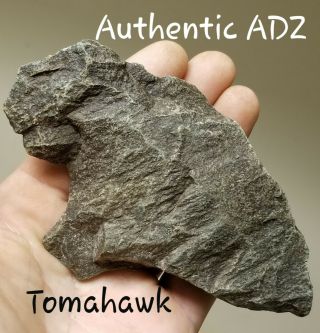 Real Native Paleo Indian Adz Tomahak Artifact Weapon Celt Tool Windham Co.