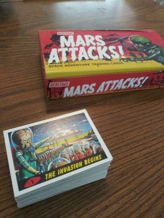 2012 Topps Heritage Mars Attacks Complete Master 85 - Card Set Inserts 3d