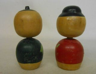 Japanese Vintage Wooden Kokeshi Nodder Round Doll 7cm 4