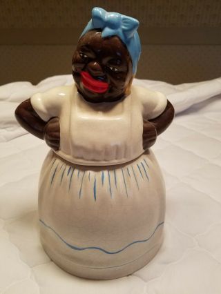Vintage Black Americana Mammy Cookie Jar 12 " Tall