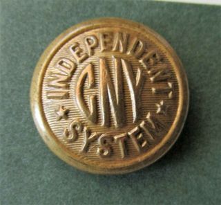 Vintage York City Ind Independent Lines Subway Brass Uniform Button
