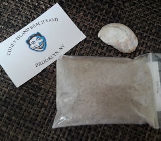 Bag Of Sand & Shell From Famous Coney Island Beach,  Brooklyn Ny Souvenir