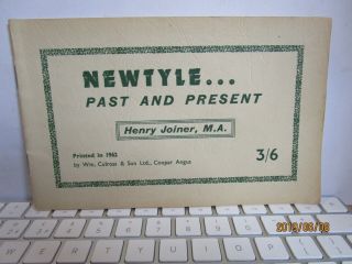 Newtyle - Past And Present - Illustrated - 1962