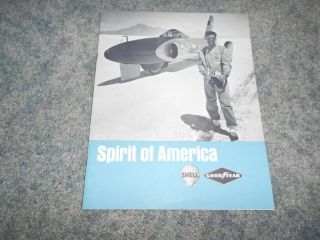 Spirit Of America Shell Goodyear Information Fastest Man On Wheels Brochure