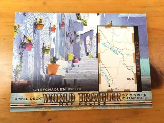 2019 Ud Goodwin Champions World Traveler Map Relic Chefchaouen Morocco Sp