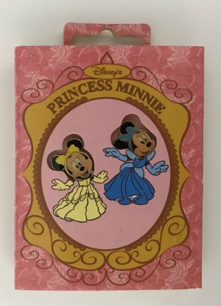 Japan Disney Store Jds Princess Minnie As Belle & Cinderella Storybook 2 Pin Set