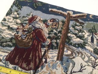 Holly Hill Christmas Tapestry Runner Santa Scene