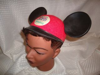 Vintage Red 1990s Walt Disney Mickey Mouse Ears 1990 35 Years Of Magic " Charlie "