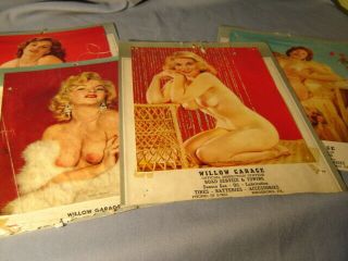 4 1960s Vintage Nude Pin Up Calendars Willow Garage Birdsboro Pa