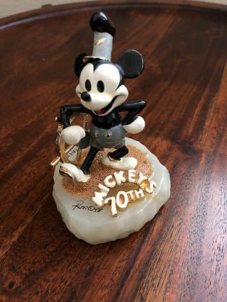 Ron Lee Steamboat Willie Mickey 70th Anniversary Disney Sculpture Le 1655 /2500