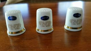 David Grossman Norman Rockwell " A Day In The Life Of A Girl " Thimbles - Three