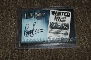 Amycus Carrow Authentic Autographed Signed Card Harry Potter Half - Blood Prince