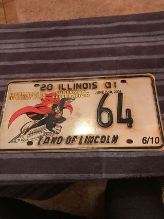 Illinois License Plates.  Metropolis Superman Celebration.  Land Of Lincoln
