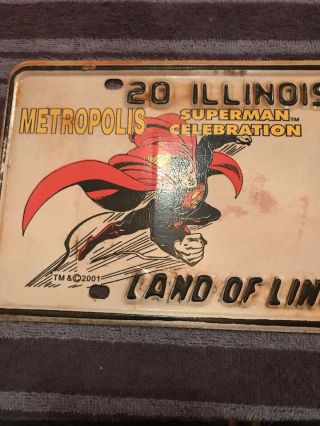 Illinois License Plates.  Metropolis Superman Celebration.  Land Of Lincoln 3