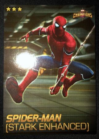 Marvel Dave & Busters Card Spider - Man (stark Enhanced) Non - Foil Uncommon