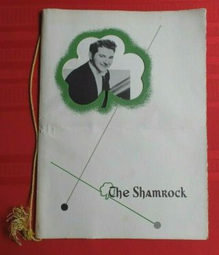 Vintage 1951 The Shamrock Menu Liberace