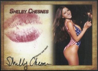 Shelby Chesnes 2018 Benchwarmer Expo Playboy Autograph Signature Kiss