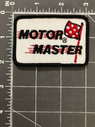 Vintage Motor Master Logo Patch Checkered Flag Powersports Parts Accessories 4wd
