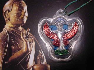 Silver Wing Garuda Bird,  W,  Protection,  N,  Good Luck Cloth,  Lucky,  Charm,  Amulet,  Malla,