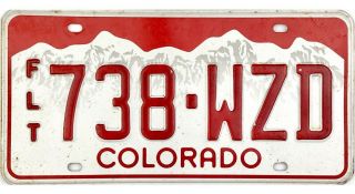 99 Cent Colorado Fleet Rental Car License Plate 738 - Wzd