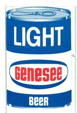 Single Playing Card " Genesee " Light Beer,  Can Shaped